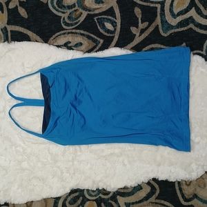 Lululemon blue athletic workout tank top sz 4
